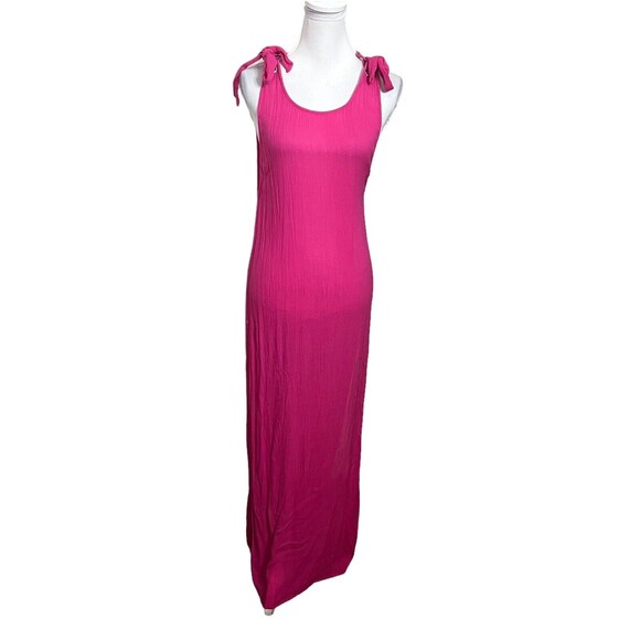 Lovers + Friends Grommie Maxi Dress Bright Pink Size Small Beachy Boho - Picture 2 of 11